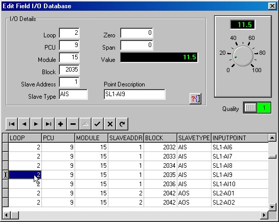 Simulator Field I/O Database based on CFG I/O blocks