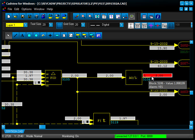 Monitoring a CAD Drawing LIVE!